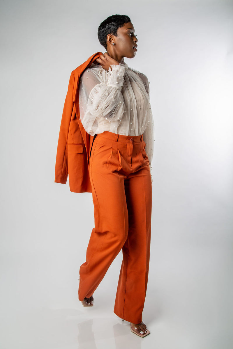 SOLID TWO-PIECE SET in SUNSET ORANGE-MISCHUN
