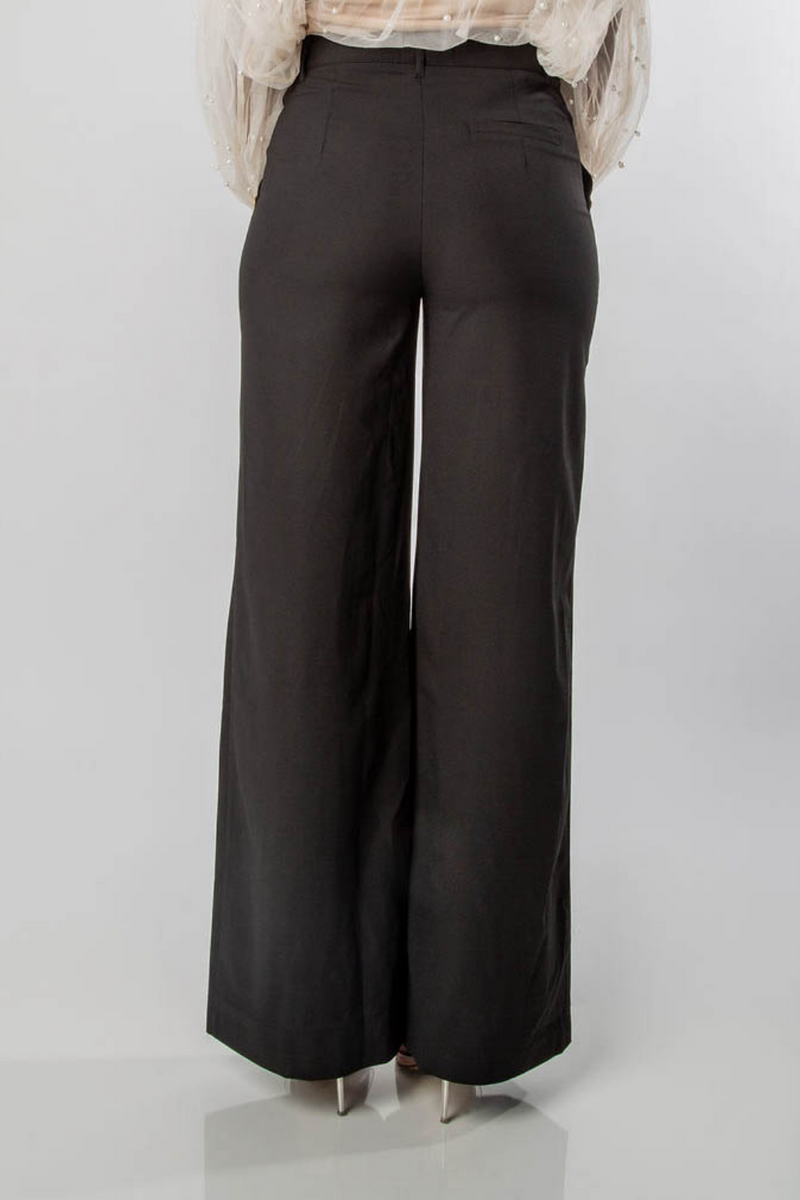 STRAIGHT-LEG HIGH-RISE PANTS in BLACK-MISCHUN